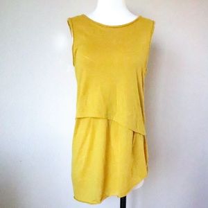 rag & bone yellow tiered sleeveless tunic sz Small